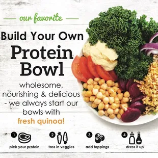 build your own protein bowl
