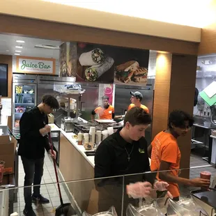 Six people. Two actually working.