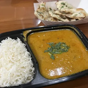 Chicken Curry Garlic Naan