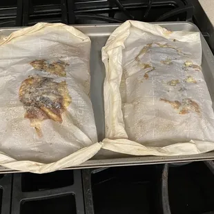 Ahi papillote- cooked in parchment