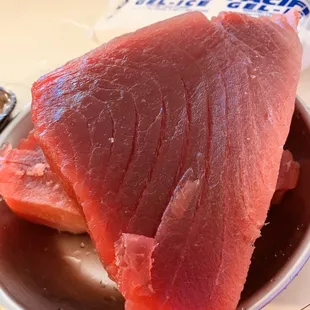 Fresh slab of ahi