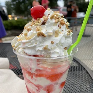 Strawberry sundae!