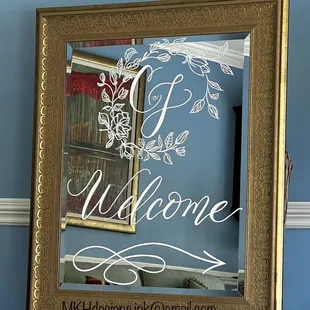 Wedding Mirror signage