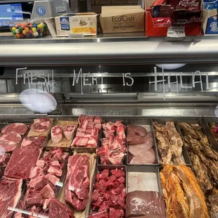 Locally sourced fresh halal meat.  You'll never settle for corporate meat, fish again.