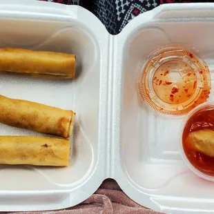 March 2021: Filipino Lumpia (pork) @ $4. I like my recipe better, but it's good! Vegetarian &amp; Chicken varieties available.