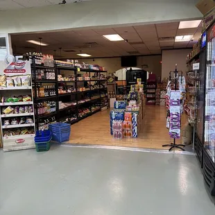 helves of food and beverages