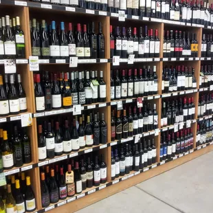 wall of wine