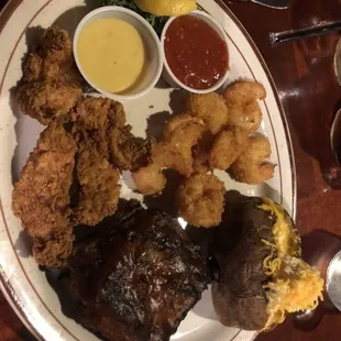 Ribs. Tenders.  Shrimp.