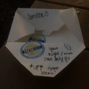 Sweet message from the sweet souls of Fresh Med.