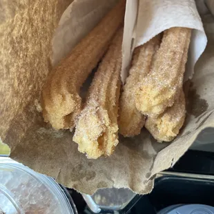 6 regular churro for $10. I ate one already.