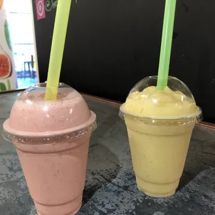 Left to right: PB&amp;J (definitely some rotten fruit, see post), Tropical
