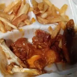 This is what I ordered buffalo wings and fries