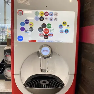a soda dispenser in a store