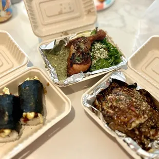 Spam musubi, Huli Huli chicken, Loco moco