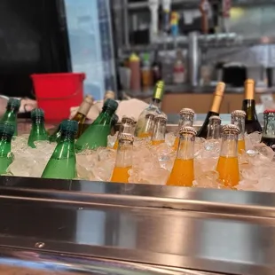 Ice cold bottled drinks