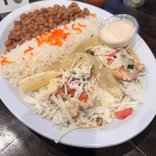 Grilled Salmon Taco Plate
