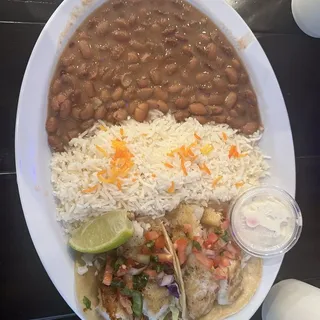 Grilled Fish (Cod) Taco Plate