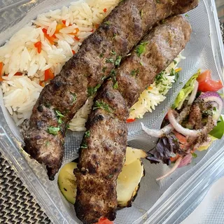 1 Skewer Ground Sirloin Kabob Plate