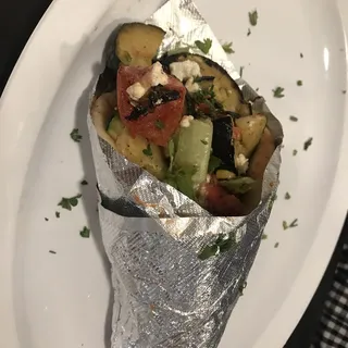 Veggie-Feta Pita Wrap