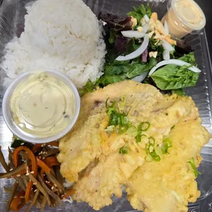 Tempura Mahi Mahi Plate.