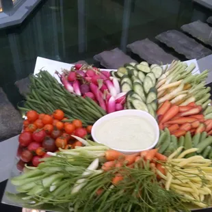 a platter of veggies