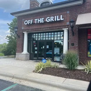 the front of the restaurant