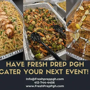 a variety of food items