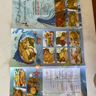 a menu for a restaurant