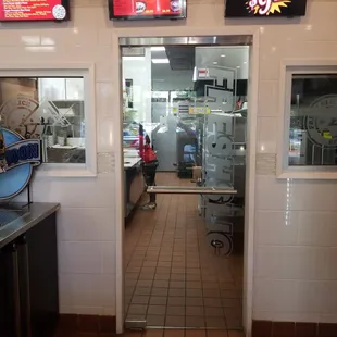 a view of the kitchen