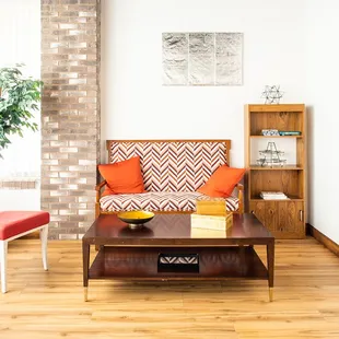 a bright living room