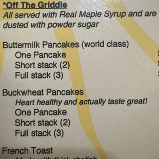 They use real maple syrup at this place.