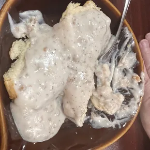Biscuits and gravy.