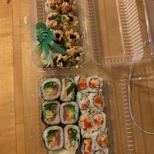 a variety of sushi