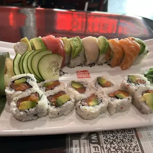 Good sushi and nice portion size