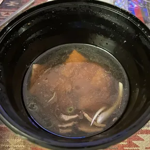 The beef in the bottom of the Pho Nam (L)