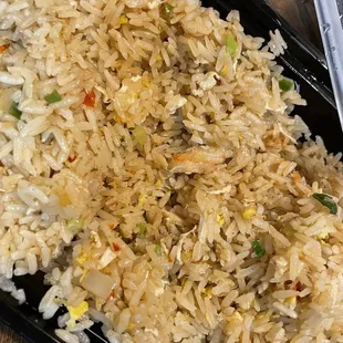 Shrimp Fried Rice with pepper flakes- probably a level 2