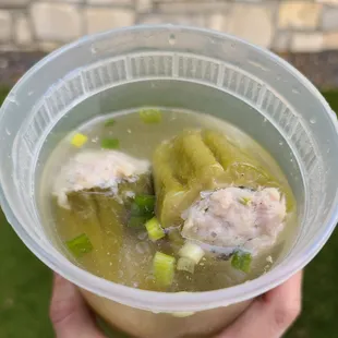 Stuffed bittter melon soup