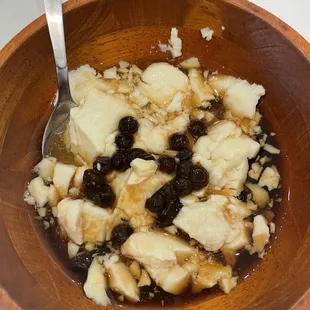 Silken tofu dessert +homemade tapioca