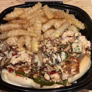 Salmon Philly W/ Fries