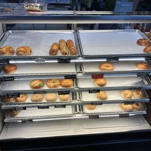 Bagel options at 9:30am