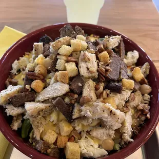 Chicken and steak build your own salad