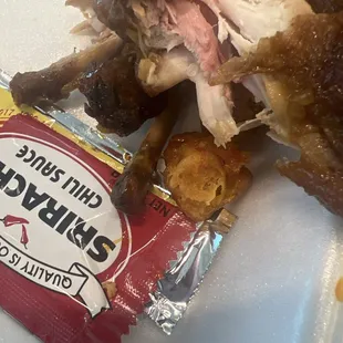 Undercooked wings and overcooked chicken.