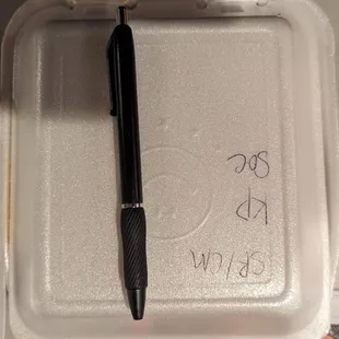 For size comparison, a standard size pen on top of the container. The depth is ~2 - 3 inches.