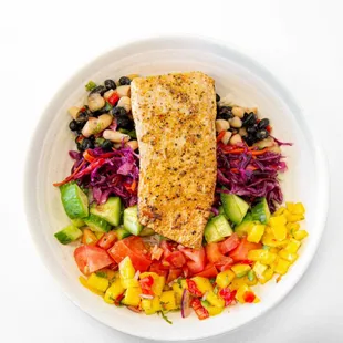 Mango Cilantro Bowl with Salmon