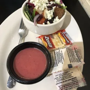 Side of sunshine salad.  Bigger when taken out of bowel on plate