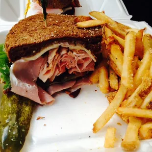 Corporate Club and parmesan fries! Everything is fresh and yummy!!!