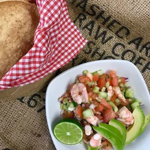 Shrimp Ceviche Tostada