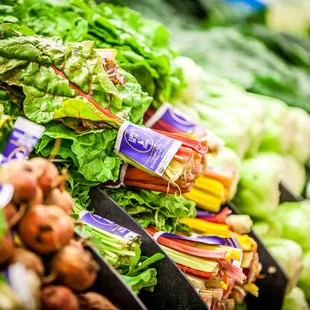 a variety of vegetables on display