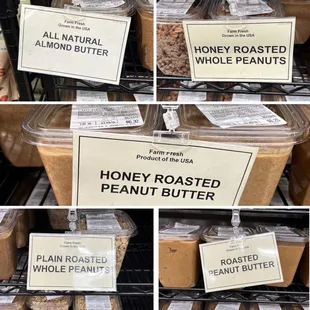 Store made Peanut Butter varieties