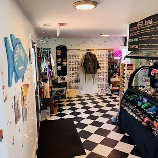 Inside shop